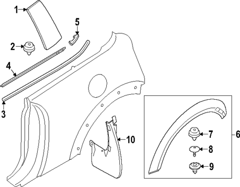Exterior Trim - Quarter Panel for 2022 Mini Cooper #0