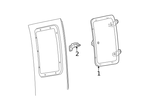 Glass - Rear Door for 2004 Ford F-150 Heritage #0