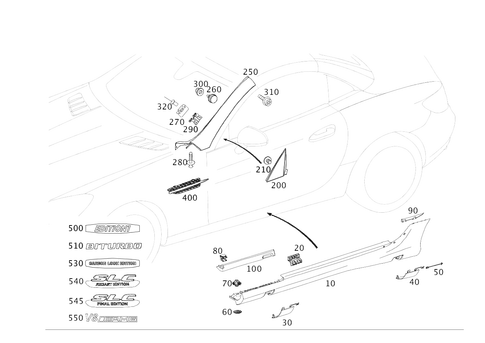Outside Attachment Parts for 2014 Mercedes-Benz SLK55 AMG #0