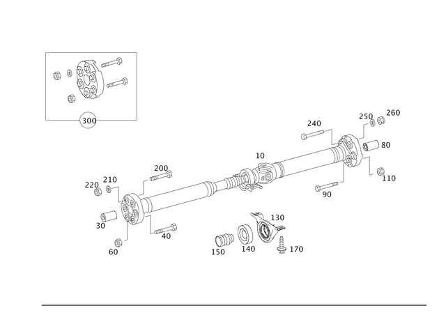 2124106106 - Propeller Shaft: Propeller Shaft for Mercedes-Benz: E350, E550 Image image