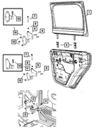 1CT06XDVAC - Doors and Related Parts: Door Window Stabilizer Grommet for Jeep: Wrangler Image