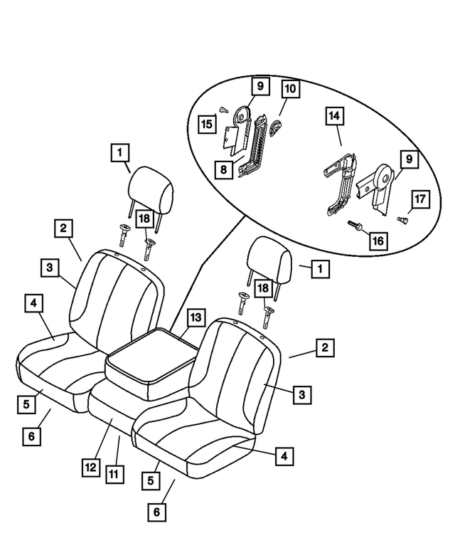 1FN071D5AA - Interior Trim: Front Seat Cushion Cover, Left for Mopar Image