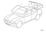 51328201044 - : Side Window, Green, Door, Front Right for BMW Image