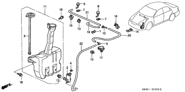 Windshield Washer for 2001 Honda Accord #0