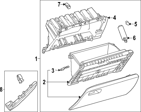 Glove Box for 2023 Lexus RX500h #1