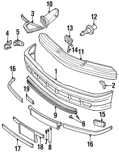 Bumper & Components - Front for 1995 BMW 318is #0