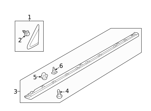 Exterior Trim - Pillars for 2017 Mitsubishi Mirage #0