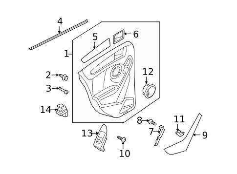 Interior Trim - Rear Door for 2012 Volkswagen Golf R #0