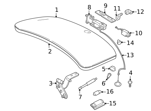 Lid & Components for 2000 BMW Z8 #0