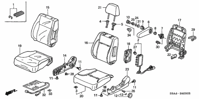 Front Seat (L.) for 2004 Honda CR-V #0