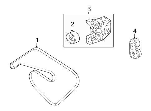 Belts & Pulleys for 2008 Jaguar XK #1