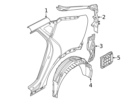 Quarter Panel & Components for 2023 Kia EV6 #0