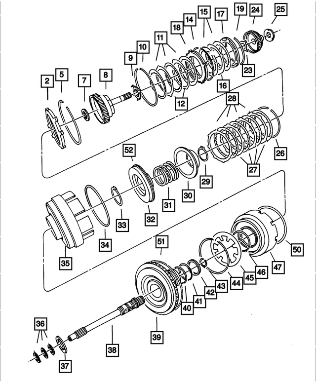 4659993AC - Automatic Transaxle 4 Speed: Overdrive Clutch Hub And Shaft for Mopar Image