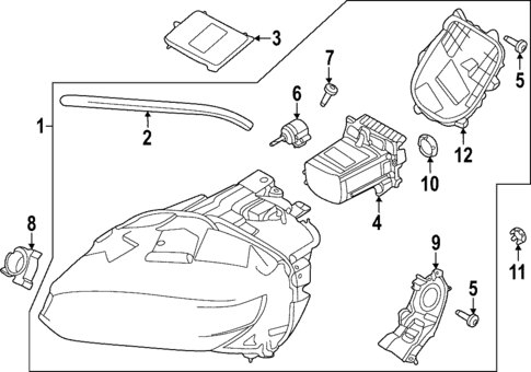Headlamp Components for 2024 Porsche Taycan #0