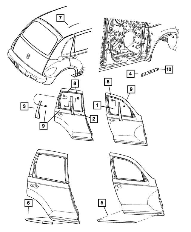 5288839AJ - Exterior Ornamentation: B Pillar Applique, Left for Mopar Image