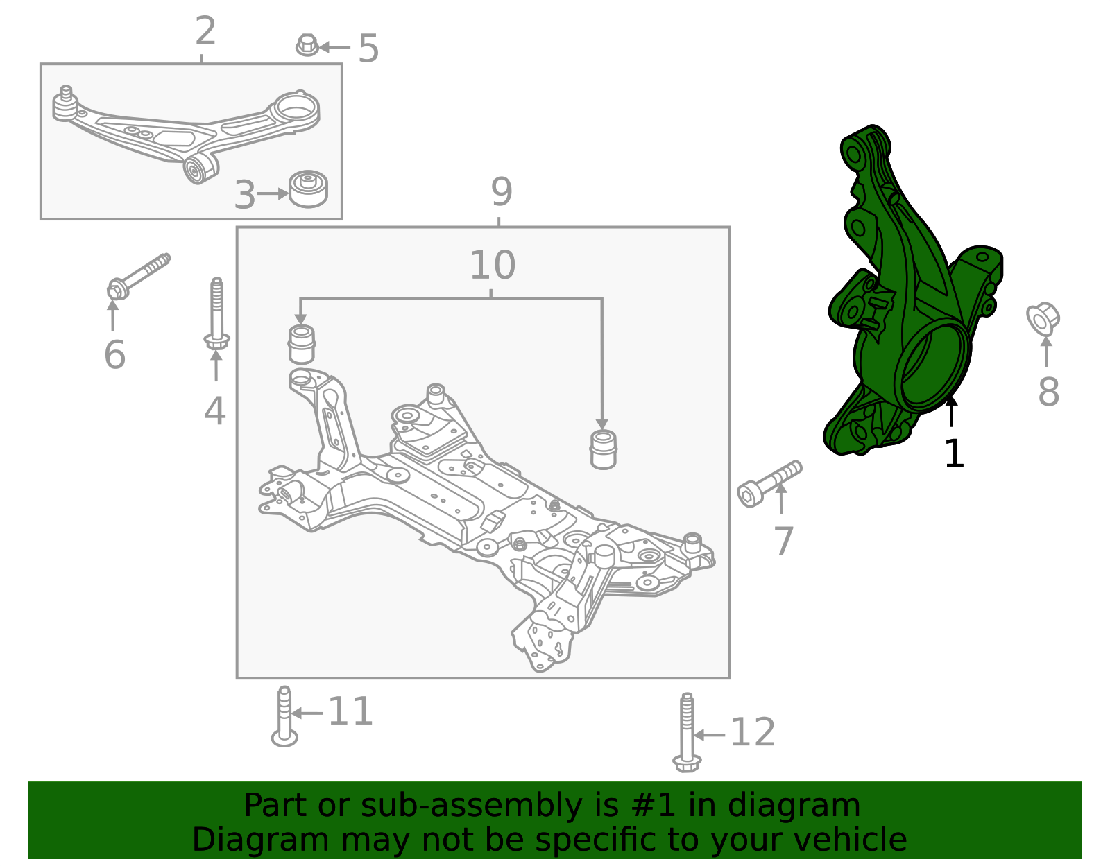 2025 Ford Bronco Sport Steering Knuckle RZ1Z-3K185-A | OEM Parts Online