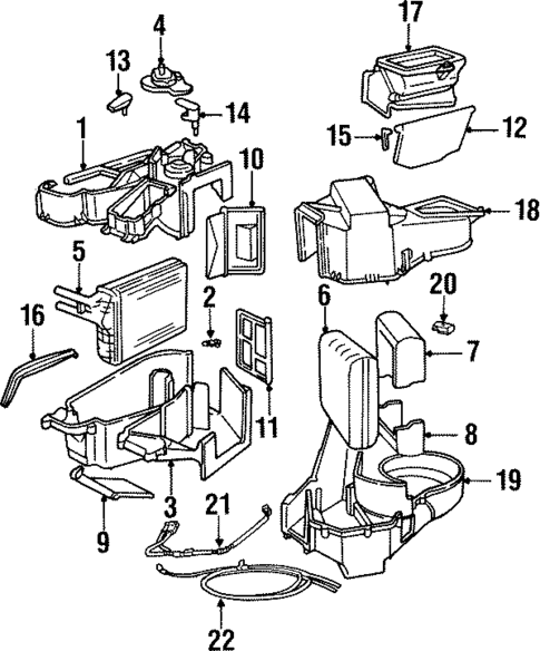 Evaporator & Heater Components for 1995 Dodge Neon #0