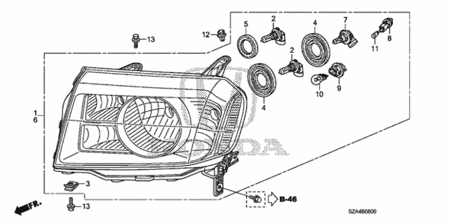 Headlight (-'11) for 2011 Honda Pilot #0