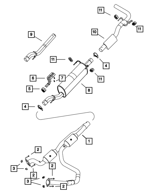 « 52122696AF – Exhaust : Arrière D`échappement Tuyau pour Mopar Image »