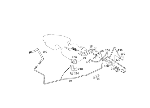 Fuel Lines, Gasoline Vehicles for 2002 Mercedes-Benz C230 #0