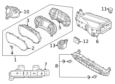Headlamp Components for 2021 Hyundai Palisade #1