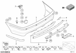 51127893298 - : Bumper Trim Panel, Primed, Rear for BMW Image
