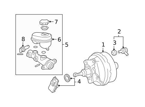 Master Cylinder - Components On Dash Panel for 2014 Chevrolet Camaro #31