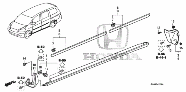 Side Sill Garnish for 2008 Honda Odyssey #0