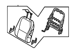 89300A9220DLK - Body: Seat Back Assembly for Kia: Sedona Image