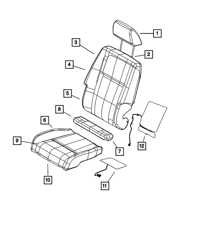1RL05DX9AA - Interior Trim: Headrest Sleeve, Locking for Mopar Image