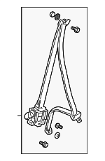 4814STXA00ZC - Electrical: Belt &amp; Retractor for Acura: MDX Image