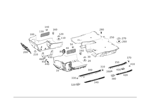 Front Panel Pillar Panelling, Lining on Floor and Footrest for 2020 Mercedes-Benz S63 AMG #0