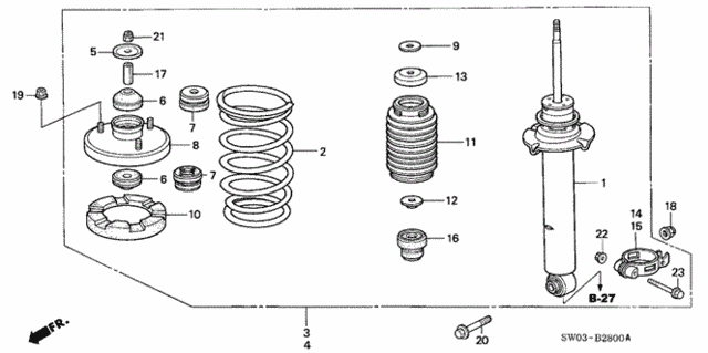 Front Shock Absorber for 2001 Acura NSX #0