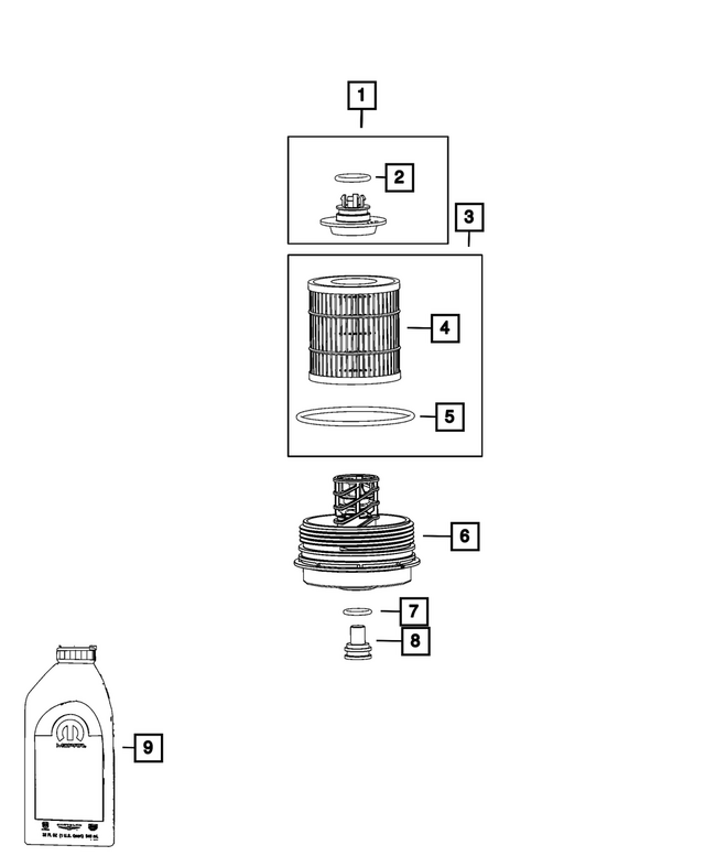 68628497AA - Engine: Engine Oil Filter for Jeep: Cherokee Image