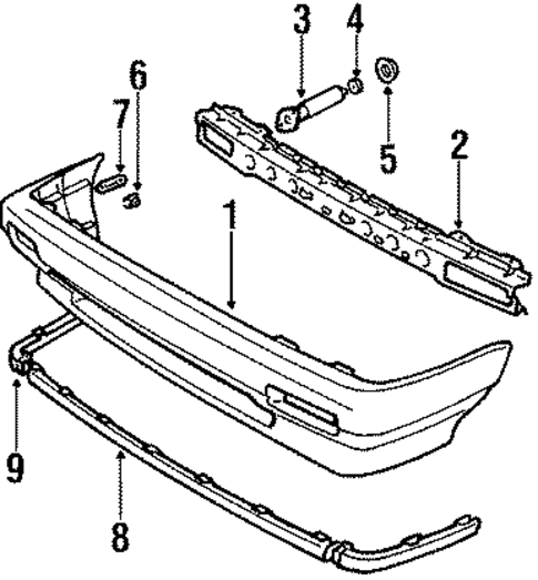 Bumper & Components - Front for 1988 Chevrolet Sprint #0