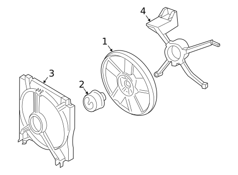 Cooling Fan for 2001 Chevrolet Cavalier #0