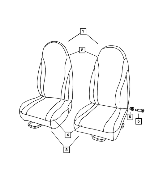 Front Seats and Attaching Parts for 2002 Dodge Dakota #2