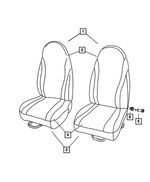 WP901L5AA - Interior Trim: Front Seat Back, Passenger And Driver for Mopar Image