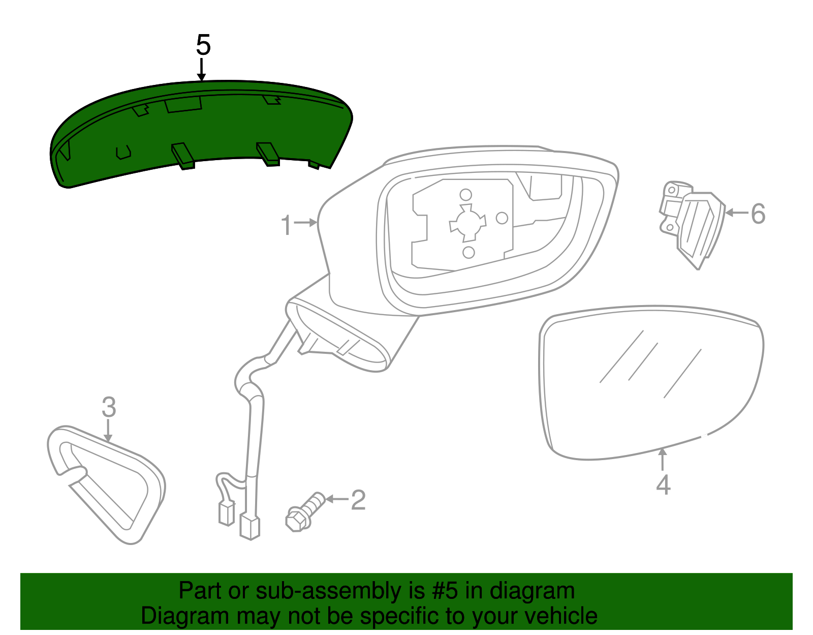 thumbnail image 2 of Qxp R Passenger Side Mirror Cover Cap For 2010-2013 Mazda 3 - Pure White, No Signal 2 of 4