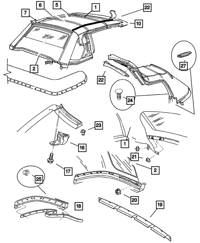 4886014AA - Body Sheet Metal Except Doors: Clip for Mopar Image image