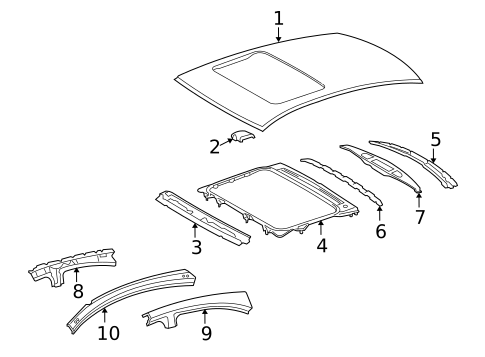 Roof & Components for 2009 Lexus IS250 #0