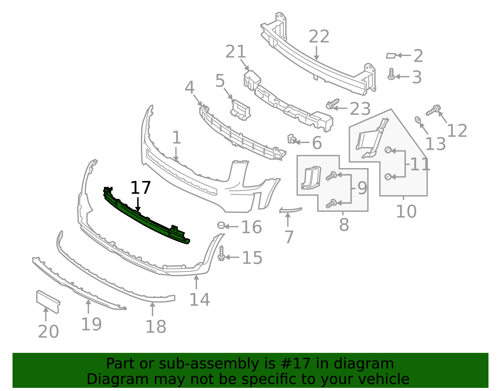 rng 86531-S2010 Genuine Hyundai Front Bumper Lower Grille
