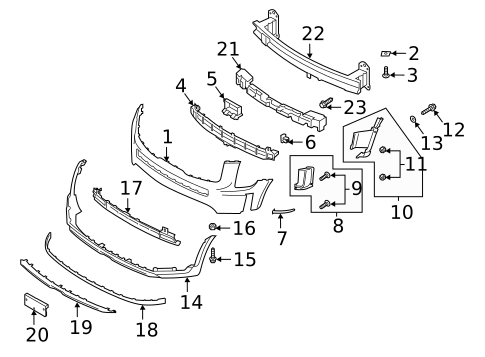 Bumper & Components - Front for 2022 Kia Telluride #0