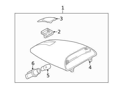 High Mounted Stop Lamp for 2001 Mazda 626 #0