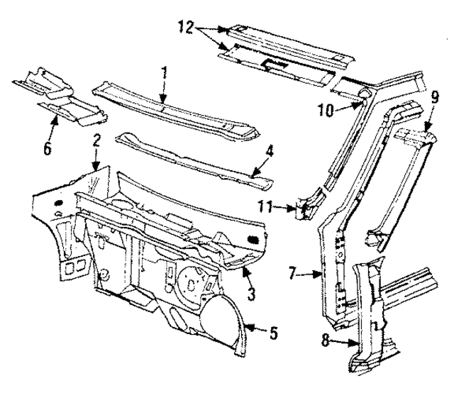 5218481 - Body: Cowl Top Panel for Mopar Image