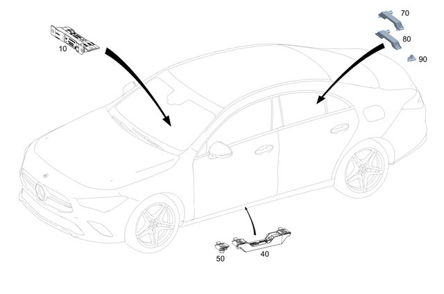 1779050500 - Electrical System: Antenna for Mercedes-Benz: 180A, 220a, A220, CLA250, CLA35 AMG, CLA45 AMG, CLA45 AMG S, G500, G550, G580, G63 AMG Image image
