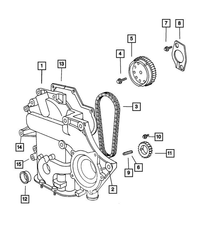 5137544AE - Engine 3.8L Six Cylinder: Engine Timing Cover Package for Mopar Image
