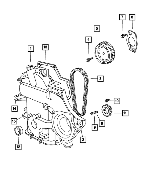 Timing Chain and Cover for 2006 Chrysler Town & Country #0