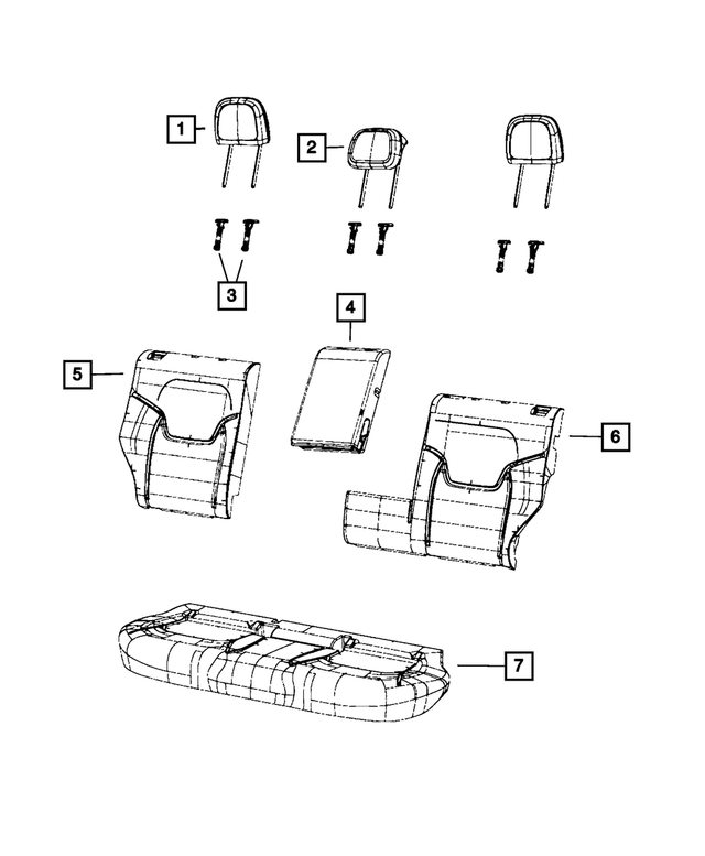 6SH96LTUAA - Interior Trim: Rear Headrest for Mopar Image