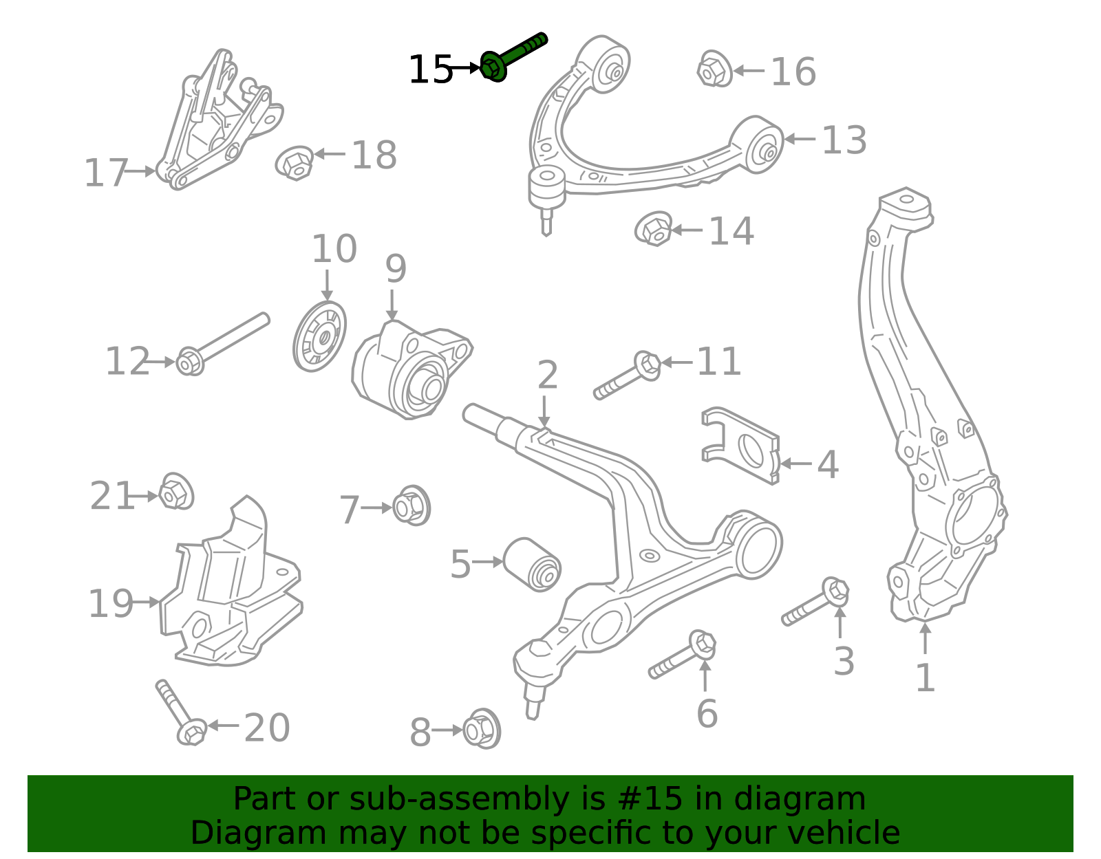 Upper Control Arm Mount Bolt - Porsche (N-106-802-01)